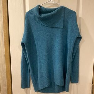 Nicole Miller Teal Cowl Neck Sweater